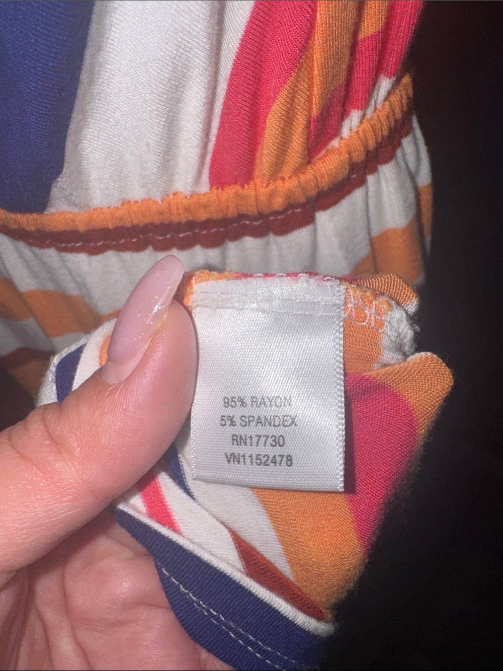 Merona- Orange & Navy Striped Sleeveless Dress Size Small - Picture 12 of 15
